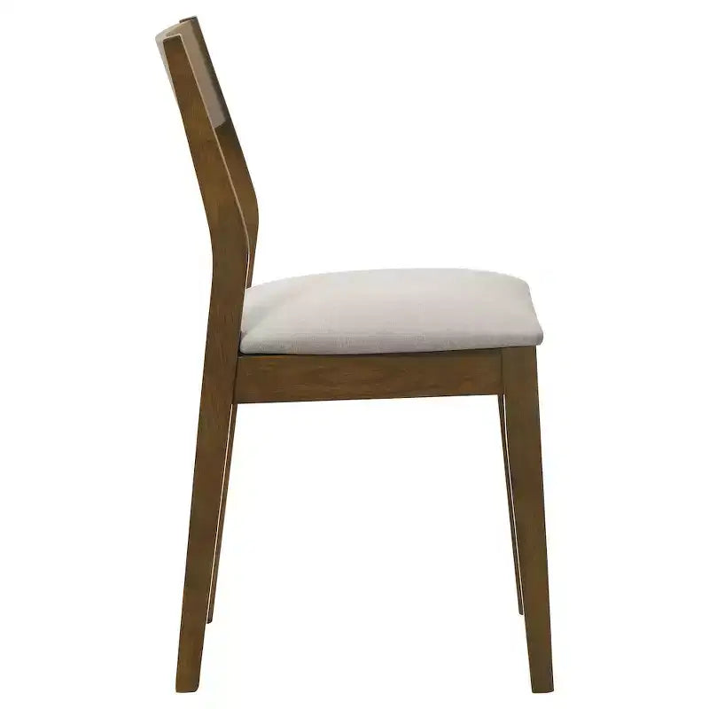 Coaster, chaises de salle à manger Almonte, assise rembourrée, brun foncé (paquet de 2)