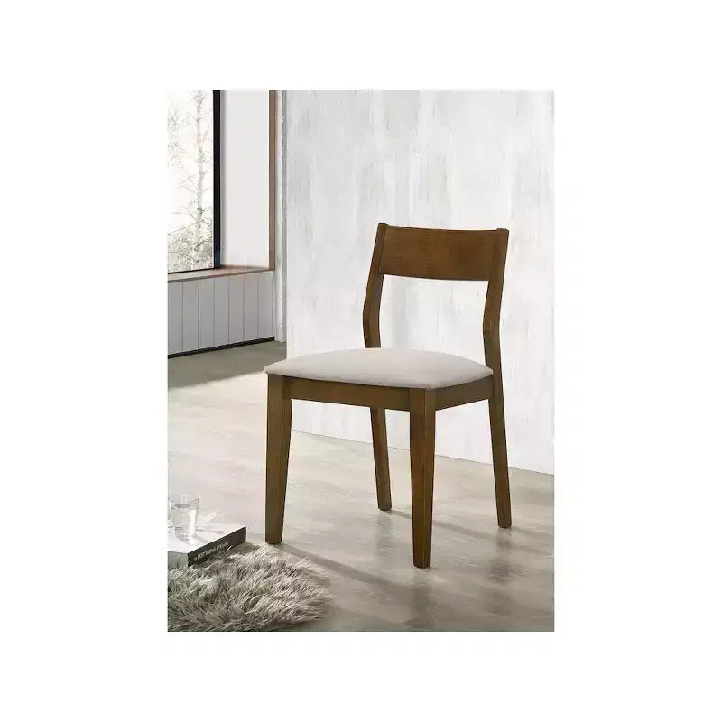 Coaster, chaises de salle à manger Almonte, assise rembourrée, brun foncé (paquet de 2)