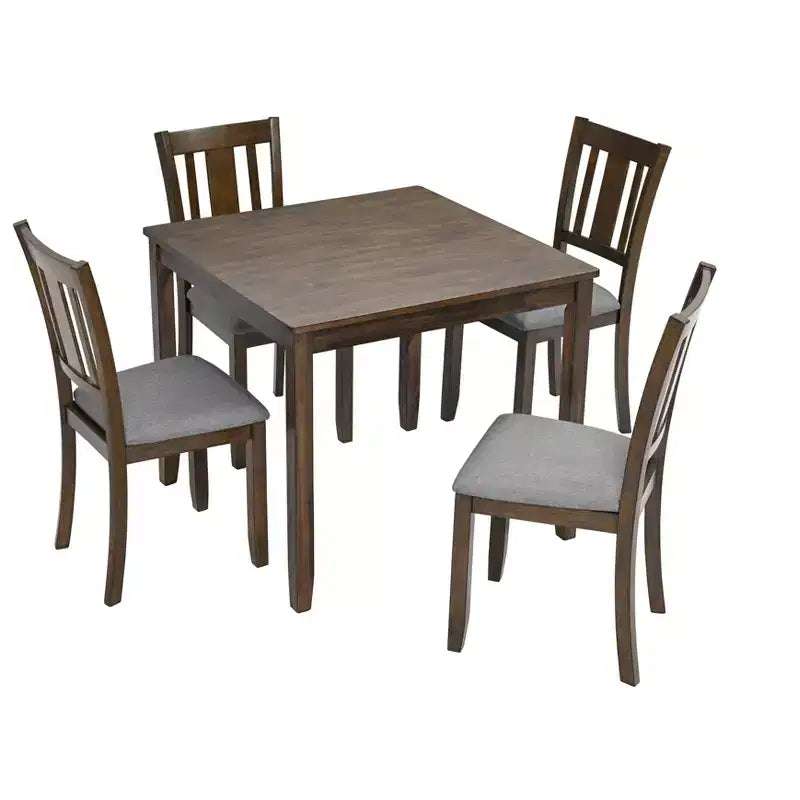 Table à manger Okak 45,5/34,5 pouces en bois, rectangulaire, table de cuisine pour 4 personnes, pour salon, salle de réunion, petit espace, gris
