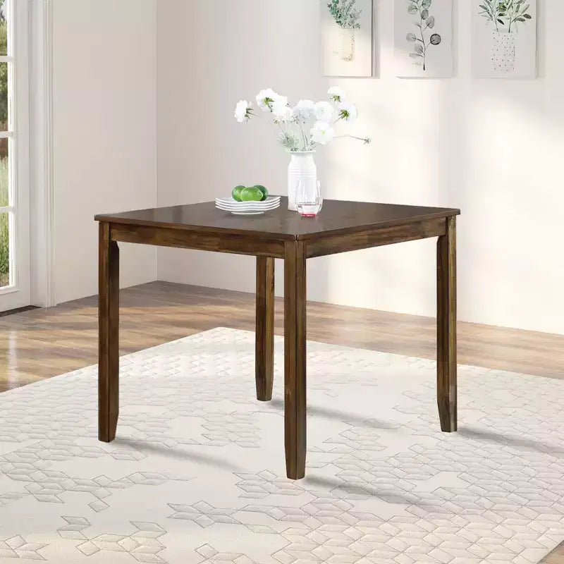 Table à manger Okak 45,5/34,5 pouces en bois, rectangulaire, table de cuisine pour 4 personnes, pour salon, salle de réunion, petit espace, gris