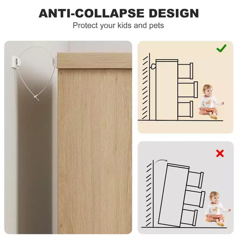 Commode double 6 tiroirs en bois naturel – Rangement moderne avec poignées encastrées pour chambre ou salon