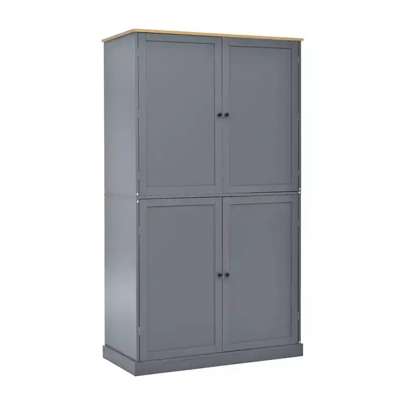 Meuble haut de salle à manger autoportant Okak Modern 71.3 avec rangement, 2 étagères réglables, 8 étagères de porte pour cuisine ou salon