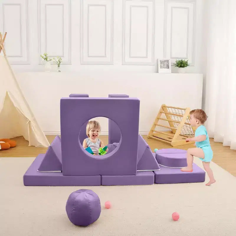 Canapé pour enfants TROPOW, canapé pour enfants 12 pièces Nugget pour salle de jeux, canapé modulaire pour tout-petits, canapé sectionnel convertible en mousse pour enfants