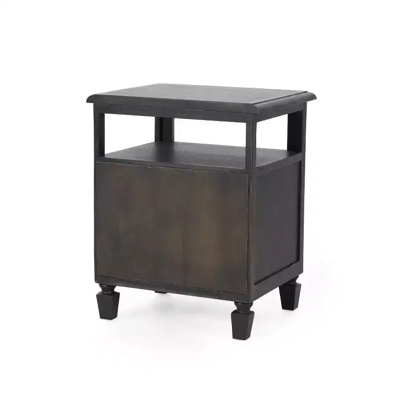 Table de chevet GDFStudio Lempster rustique en bois d'acacia et rotin