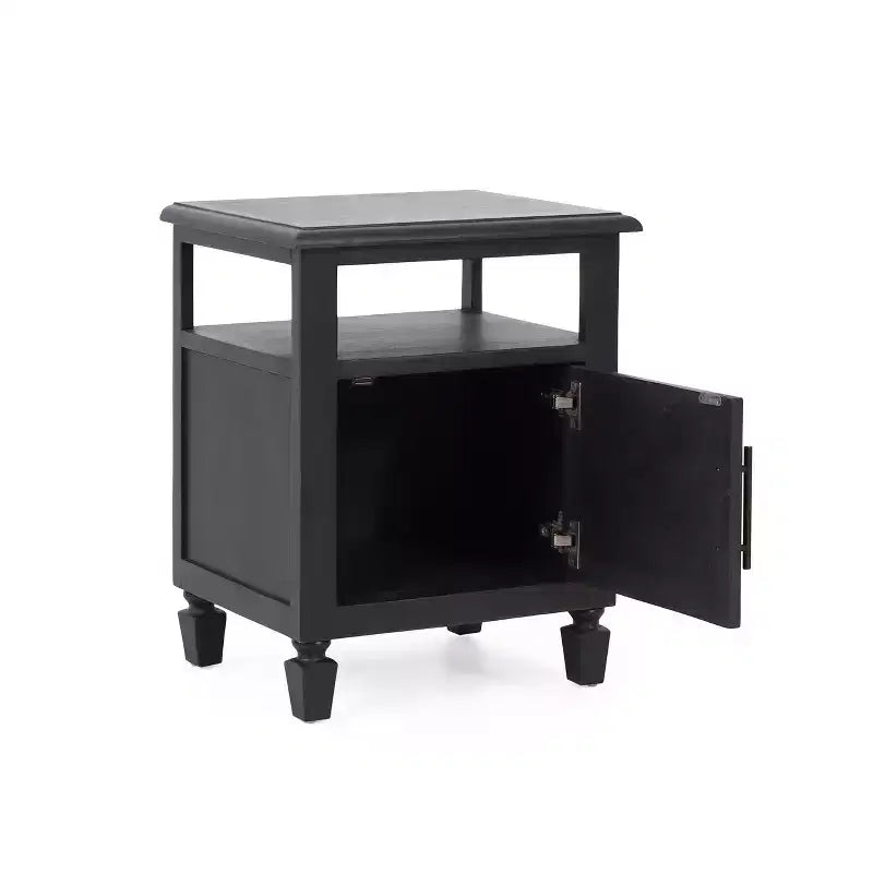 Table de chevet GDFStudio Lempster rustique en bois d'acacia et rotin