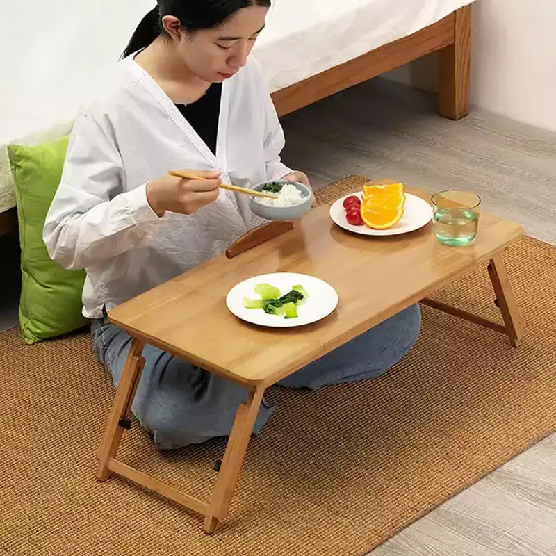 CuisinSmart Support d'ordinateur portable pour lit, bureau d'appoint en bambou, hauteur et angle réglables, plateau pliable pour canapé, canapé-lit, sol pour travailler, dessiner, lire, manger