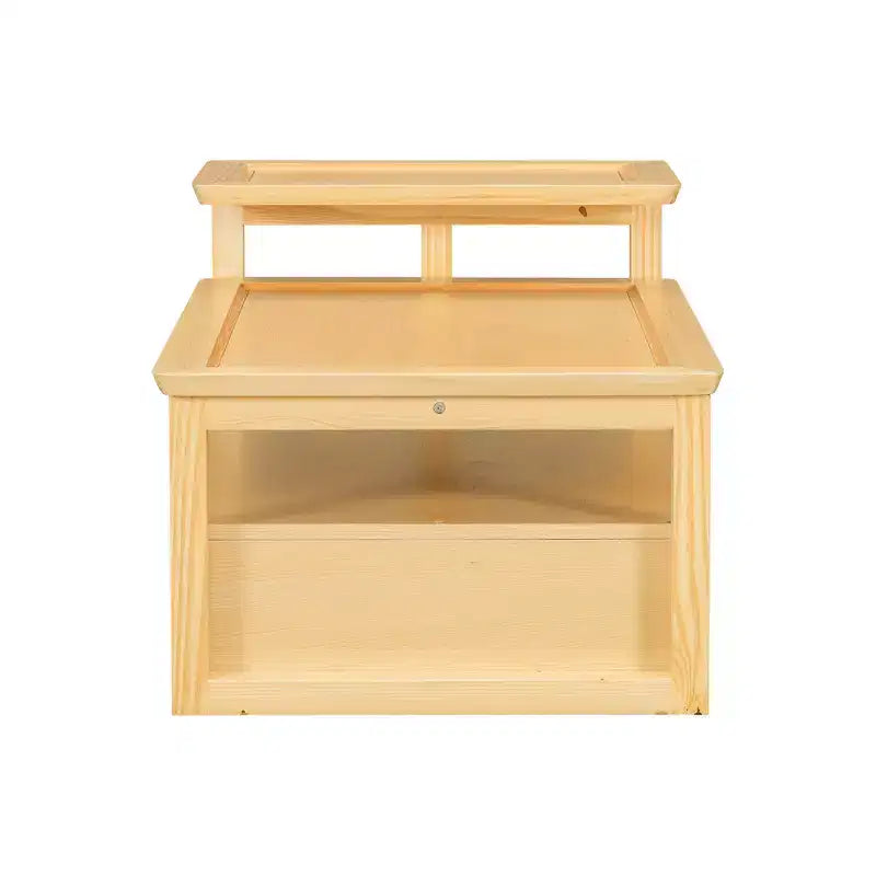 Table basse moderne Zeus & Ruta avec étagère de rangement, plateaux à double couche et tiroir en rotin pour salon