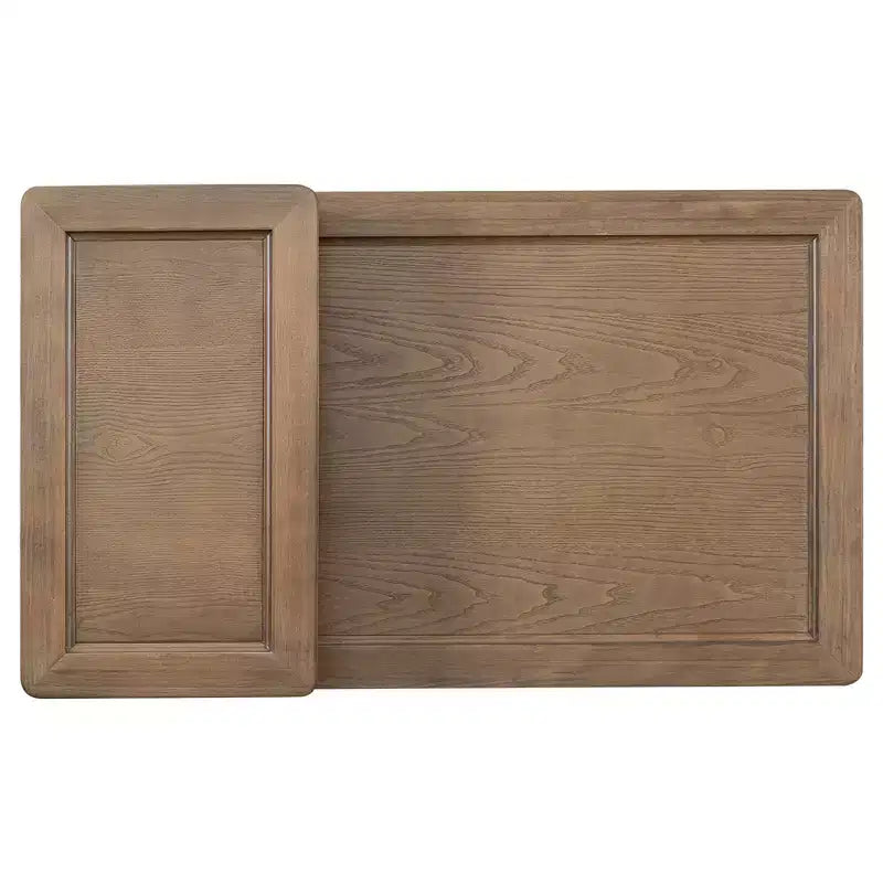 Table basse moderne Zeus & Ruta avec étagère de rangement, plateaux à double couche et tiroir en rotin pour salon