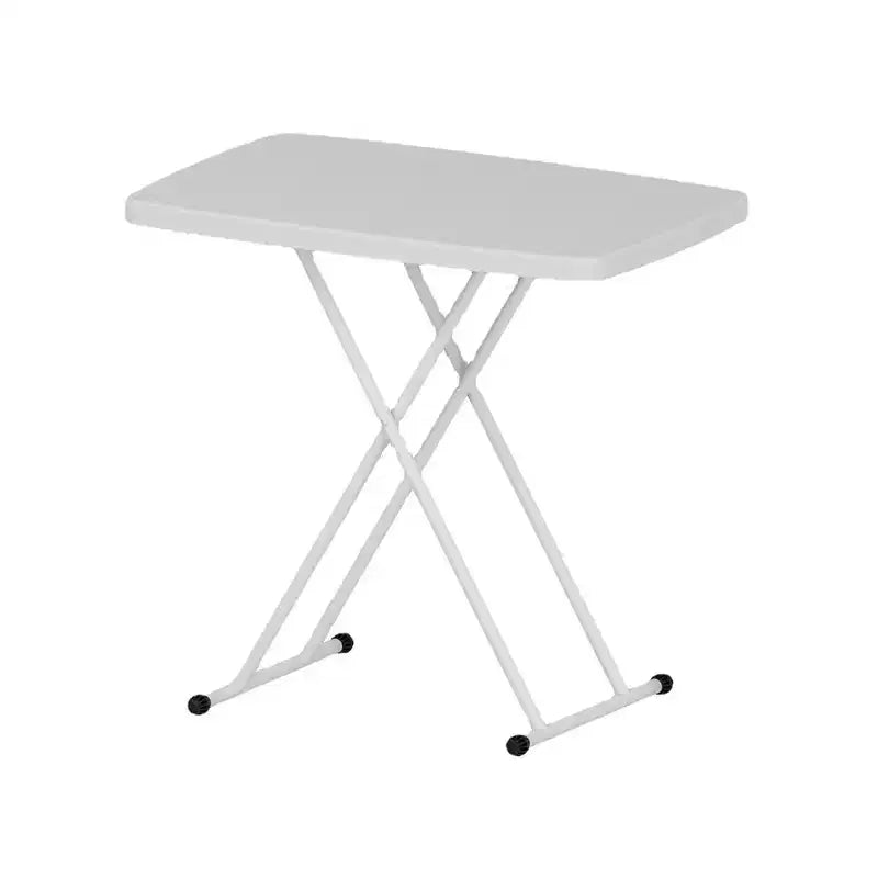 Table pliante, Table à manger rectangulaire réglable, Table carrée en plastique simple pour chevet, pour fête, repas, événements, pique-nique intérieur, extérieur, camping