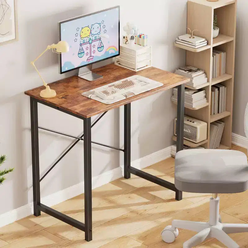 JIONJOY Petit bureau d'ordinateur 32" – Table d'écriture de bureau renforcée en forme de X, style moderne et simple