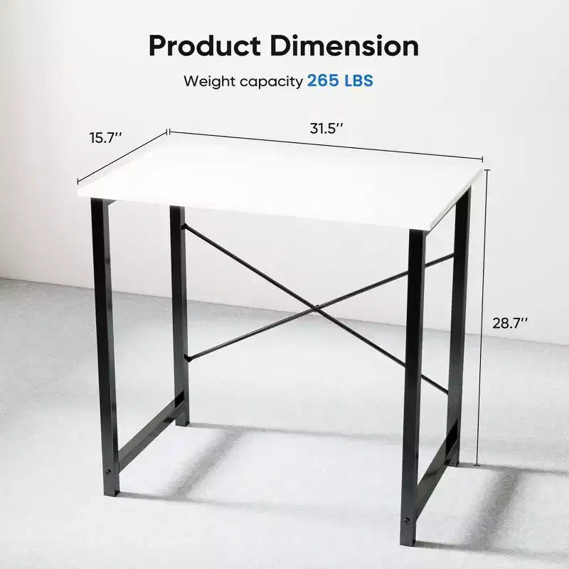 JIONJOY Petit bureau d'ordinateur 32" – Table d'écriture de bureau renforcée en forme de X, style moderne et simple