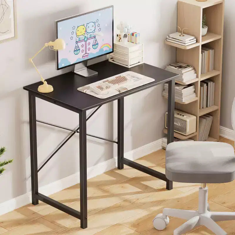 JIONJOY Petit bureau d'ordinateur 32" – Table d'écriture de bureau renforcée en forme de X, style moderne et simple