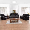 Home Imports Emporium Contemporary Recliner Sofa,Loveseat and Chair Set, Manual Reclining Set for Living Room in Espresso