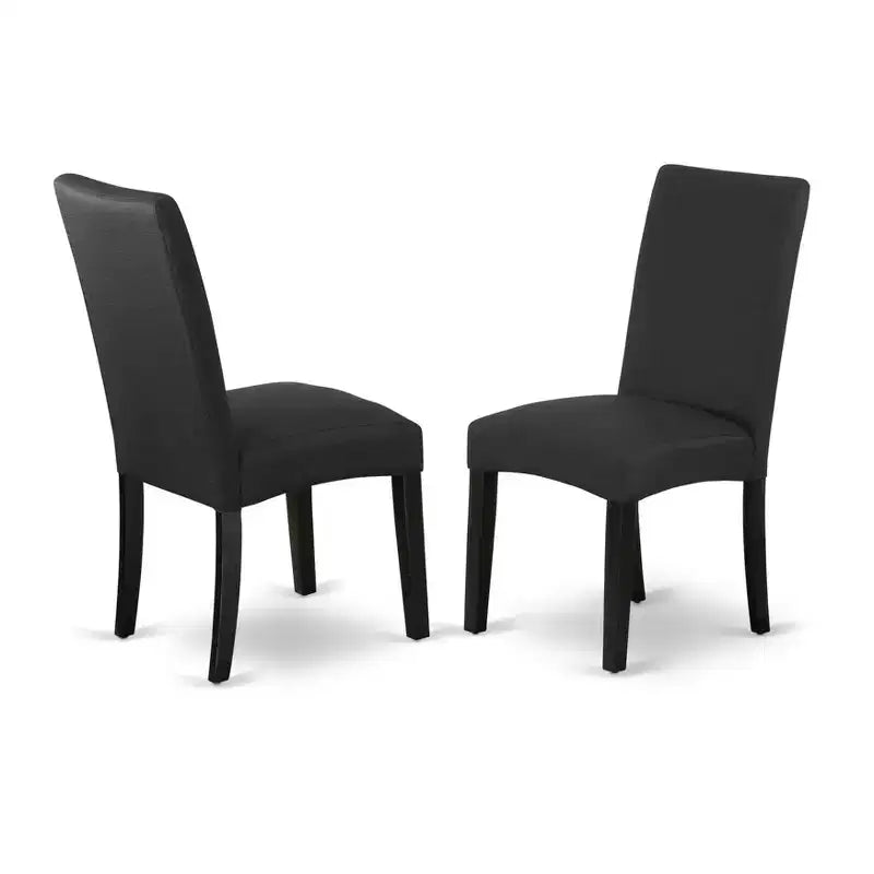 Ensemble de salle à manger HomeStock Belmont 7 pièces - 6 chaises de salle à manger et plateau de table rectangulaire, finition ciment et noir