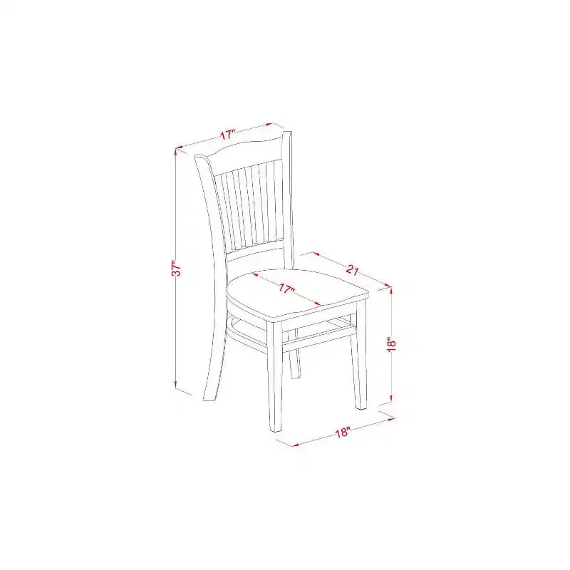 HomeStock Belmont, ensemble de meubles de salle à manger 5 pièces, comprenant une table à manger ronde avec pied central et 4 chaises à assise en bois, 42x42 pouces, Blanc lin