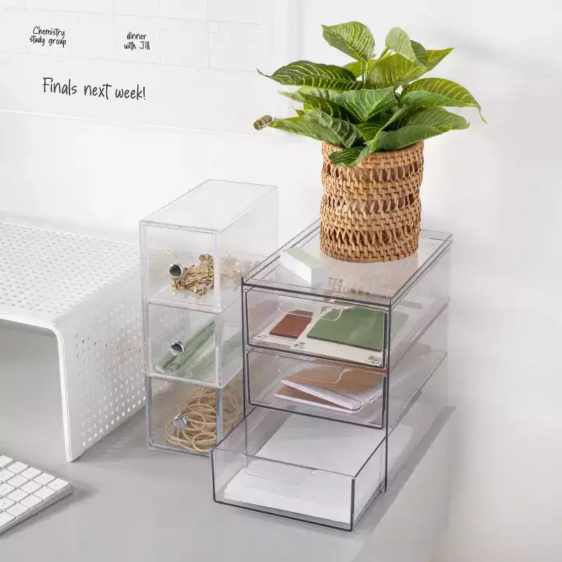 Organisateur empilable à 3 tiroirs pour cuisine ou garde-manger