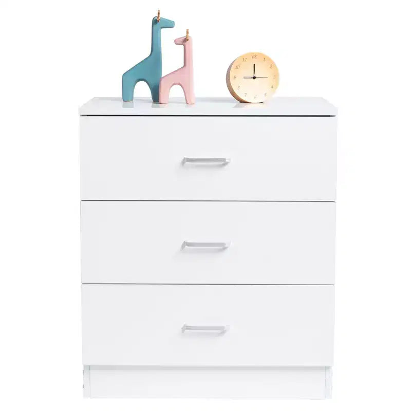 Commode Karl Home à 3 tiroirs en panneaux de particules blancs de 56 cm de large