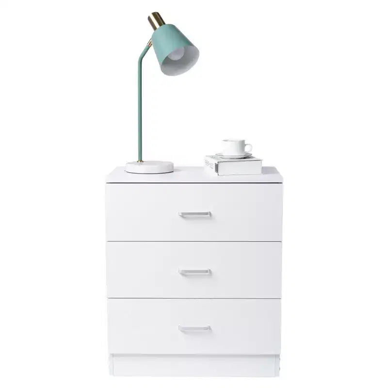 Commode Karl Home à 3 tiroirs en panneaux de particules blancs de 56 cm de large