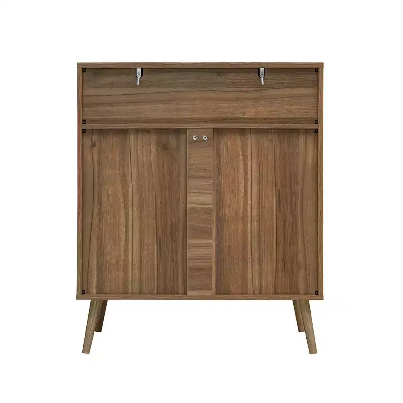 MAYEERTY Meuble de Rangement d'Appoint à 5 Tiroirs pour Salon, Chambre à Coucher, Salle à Manger, Noyer