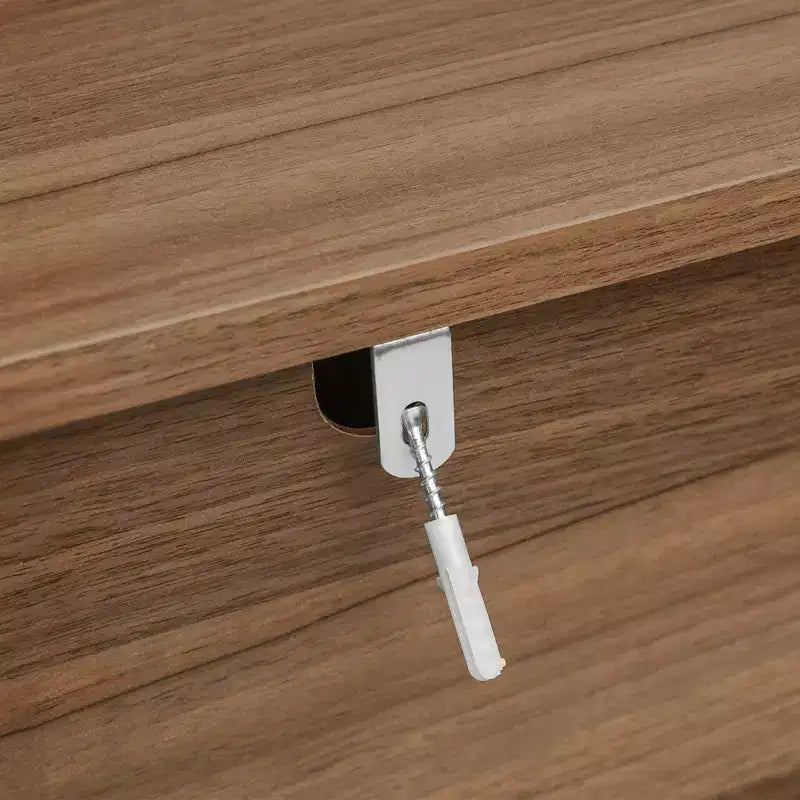 MAYEERTY Meuble de Rangement d'Appoint à 5 Tiroirs pour Salon, Chambre à Coucher, Salle à Manger, Noyer