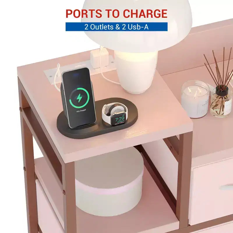 Commode à 9 tiroirs pour chambre à coucher, chiffonnier avec bacs en tissu, meuble TV, organisateur de rangement pour vêtements pour salon, couloir, chambre à coucher