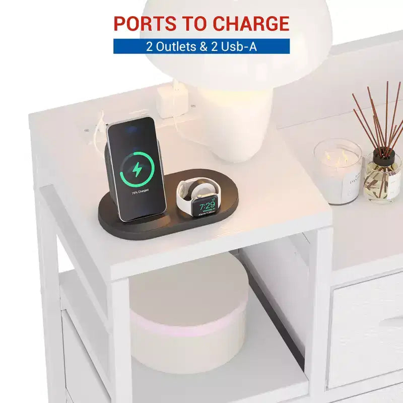 Commode à 9 tiroirs pour chambre à coucher, chiffonnier avec bacs en tissu, meuble TV, organisateur de rangement pour vêtements pour salon, couloir, chambre à coucher