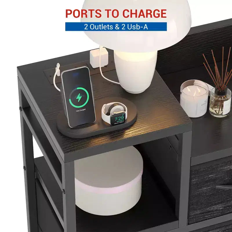 Commode à 9 tiroirs pour chambre à coucher, chiffonnier avec bacs en tissu, meuble TV, organisateur de rangement pour vêtements pour salon, couloir, chambre à coucher