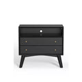 Alpine Furniture,Flynn Large Nightstand, Black