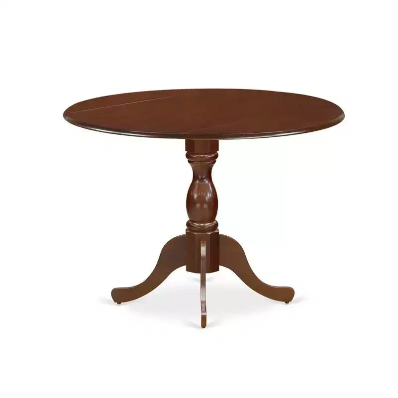 Table de salle à manger HomeStock en bois d'acacia avec texture bois et deux rallonges de 9 pouces