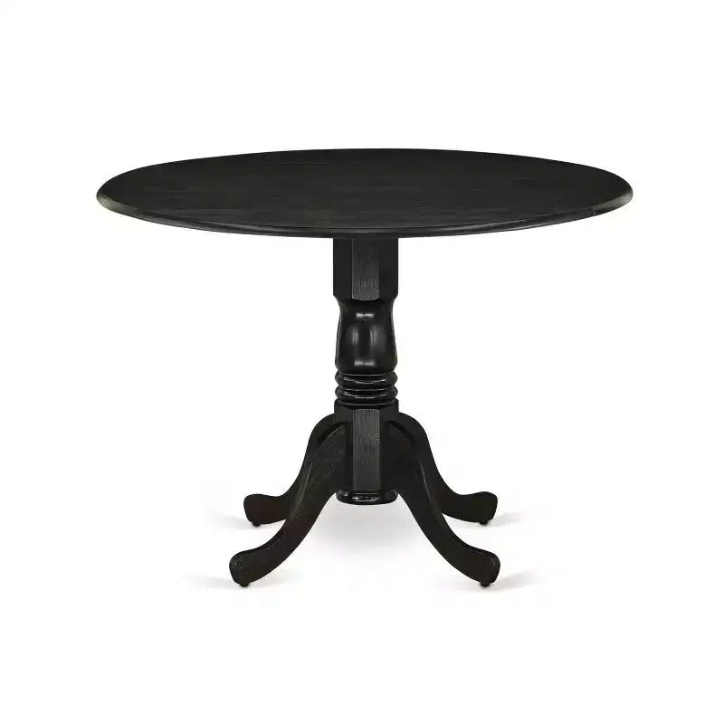 Table de salle à manger HomeStock en bois d'acacia avec texture bois et deux rallonges de 9 pouces