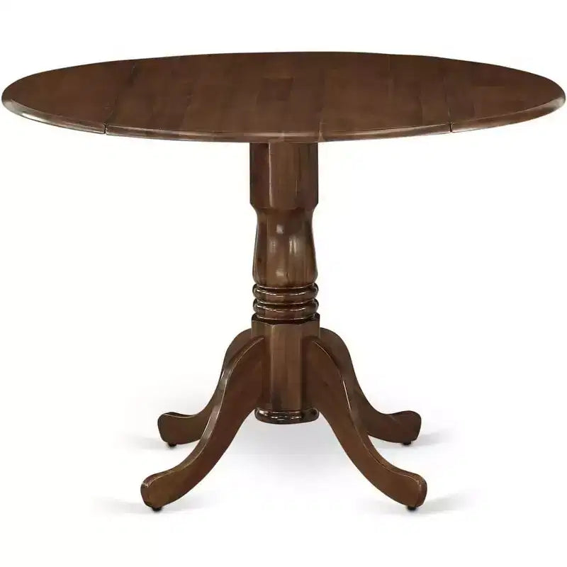 Table de salle à manger HomeStock en bois d'acacia avec texture bois et deux rallonges de 9 pouces