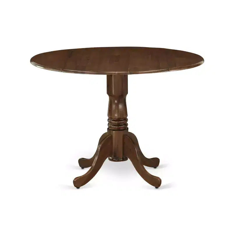 Table de salle à manger HomeStock en bois d'acacia avec texture bois et deux rallonges de 9 pouces