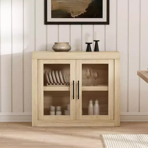 Buffet de salle à manger 70,8 po, meuble d'appoint moderne du milieu du siècle avec 4 portes, console multimédia en bois pour cuisine, brun