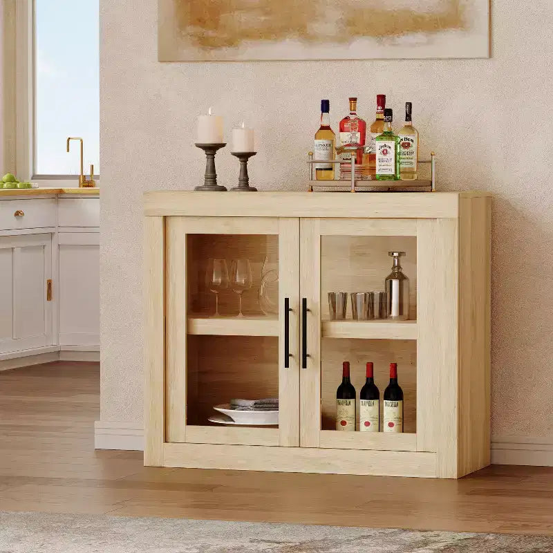 Buffet de salle à manger 70,8 po, meuble d'appoint moderne du milieu du siècle avec 4 portes, console multimédia en bois pour cuisine, brun