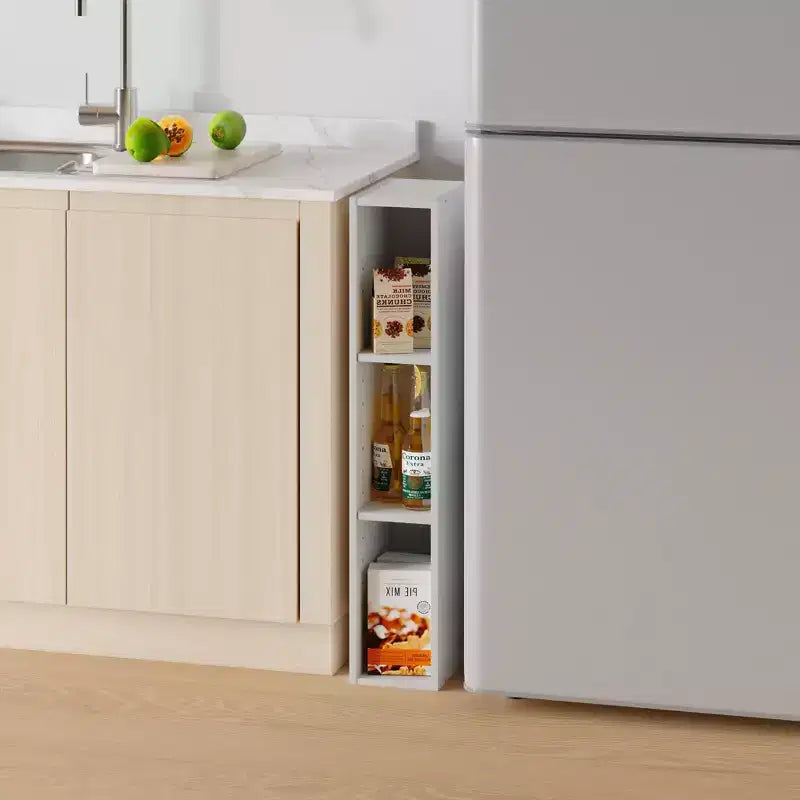 HOMLUX Bibliothèque à 3 niveaux peu encombrante avec étagères de rangement ouvertes et réglables pour placard, chambre à coucher