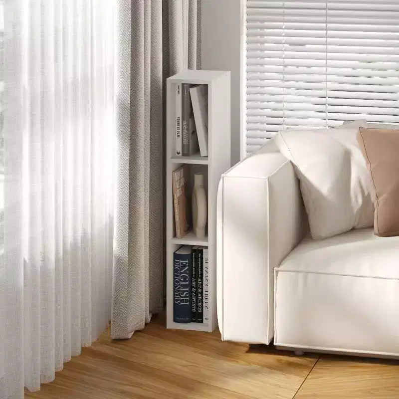 HOMLUX Bibliothèque à 3 niveaux peu encombrante avec étagères de rangement ouvertes et réglables pour placard, chambre à coucher