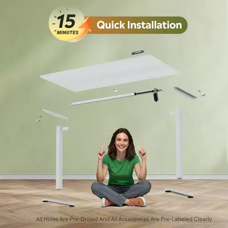 GALAXHERO Bureau électrique debout 140 x 70 cm, hauteur réglable assis-debout avec 3 préréglages de mémoire, bureau d'ordinateur ergonomique pour bureau à domicile