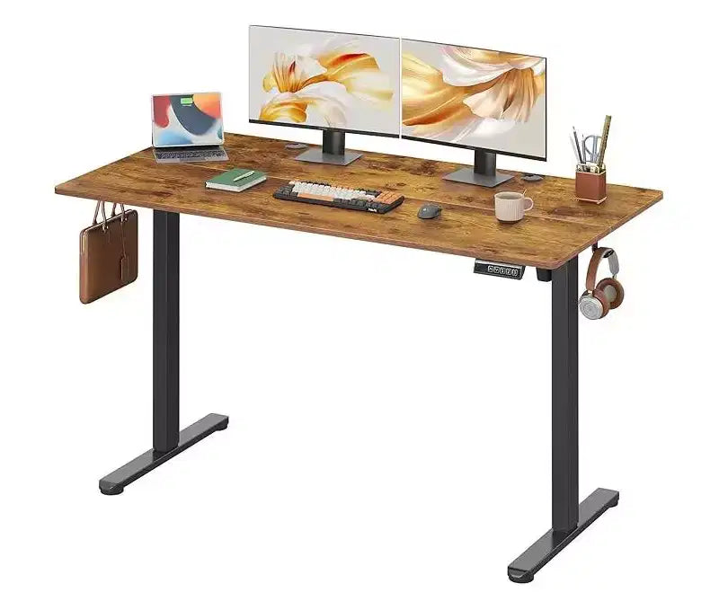 GALAXHERO Bureau électrique debout 140 x 70 cm, hauteur réglable assis-debout avec 3 préréglages de mémoire, bureau d'ordinateur ergonomique pour bureau à domicile
