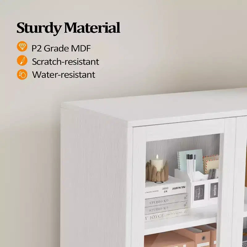Classeurs Karl Home à 2 tiroirs en MDF blanc (panneaux de fibres de moyenne densité) de 75 cm de large