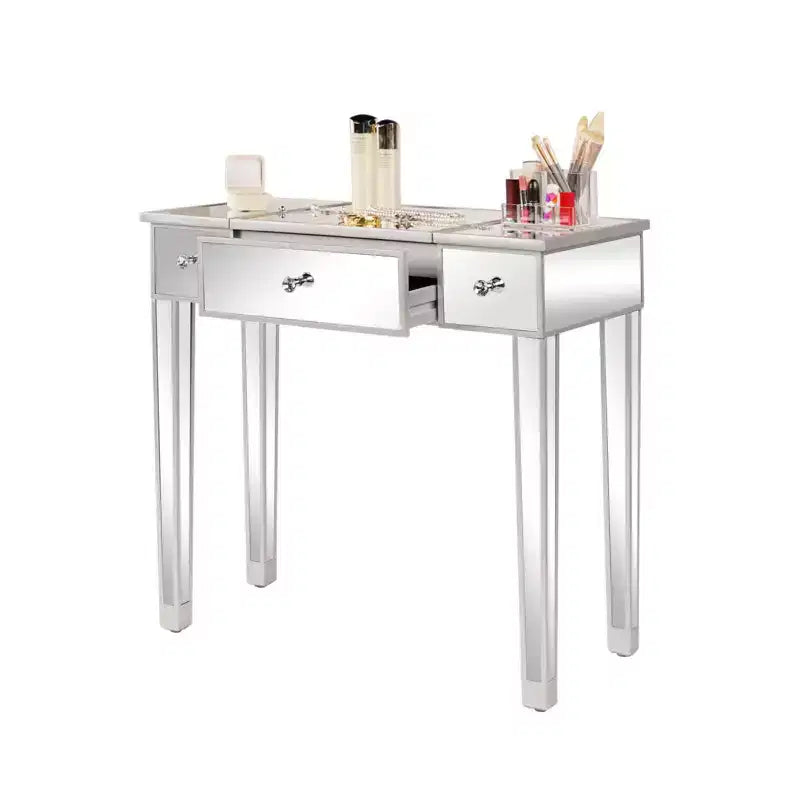 Bureau armoire à dessus en verre Karl Home