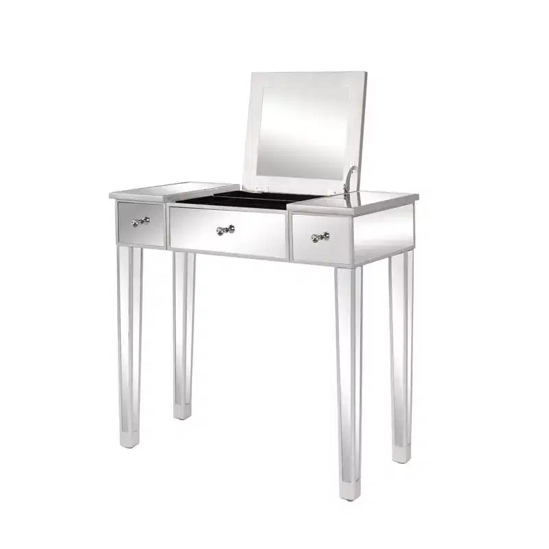 Bureau armoire à dessus en verre Karl Home