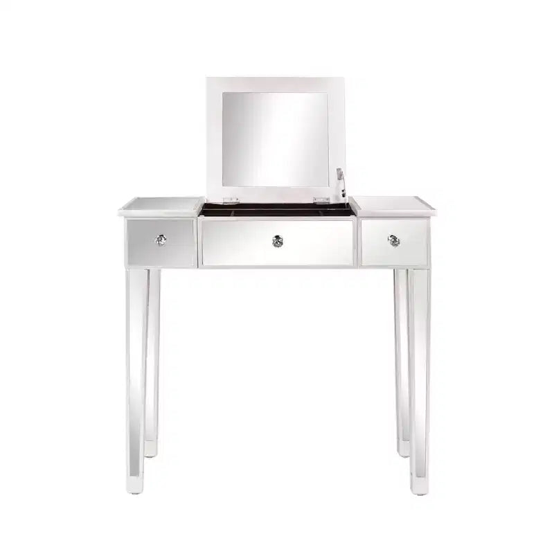 Bureau armoire à dessus en verre Karl Home