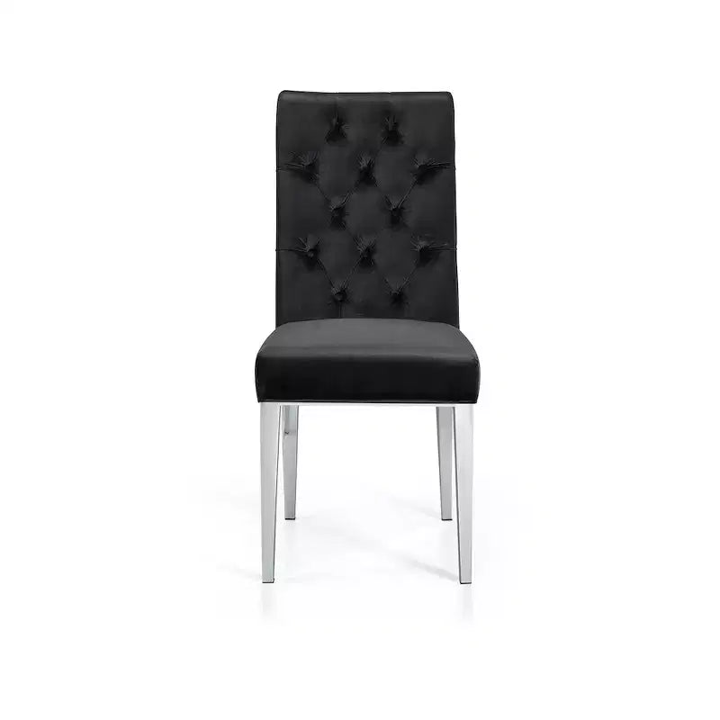 Meridian Furniture, Chaises de salle à manger en velours Juno, lot de 2