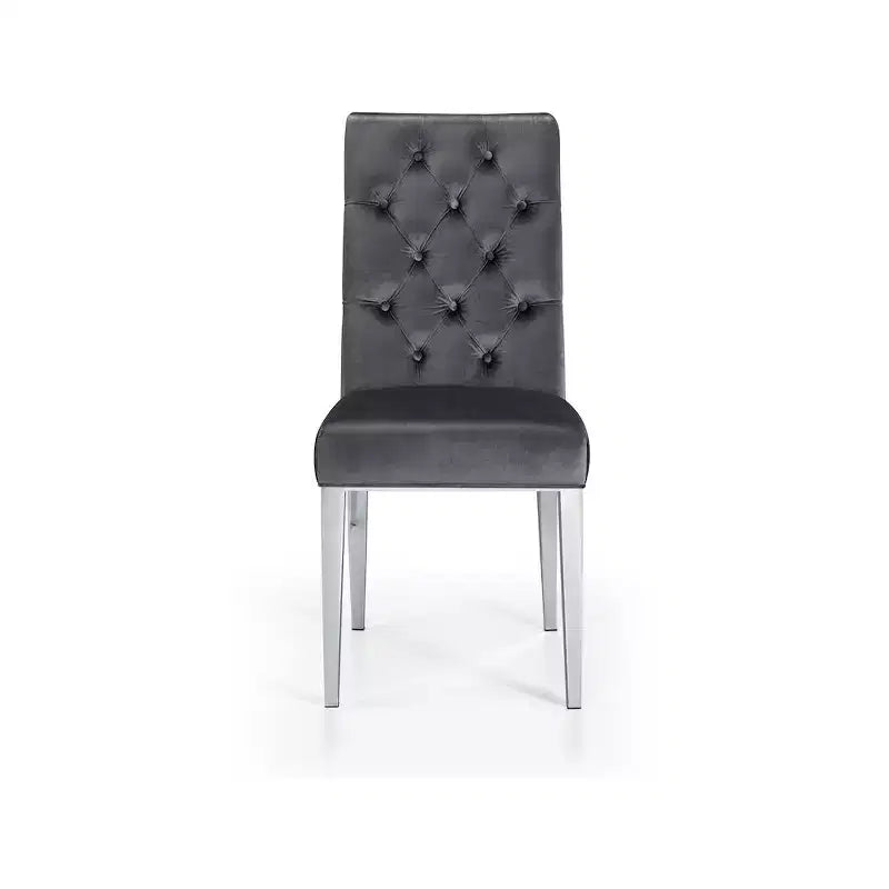 Meridian Furniture, Chaises de salle à manger en velours Juno, lot de 2