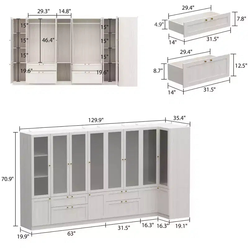 Armoire modulable grise Famapy : Solution de rangement personnalisable et spacieuse