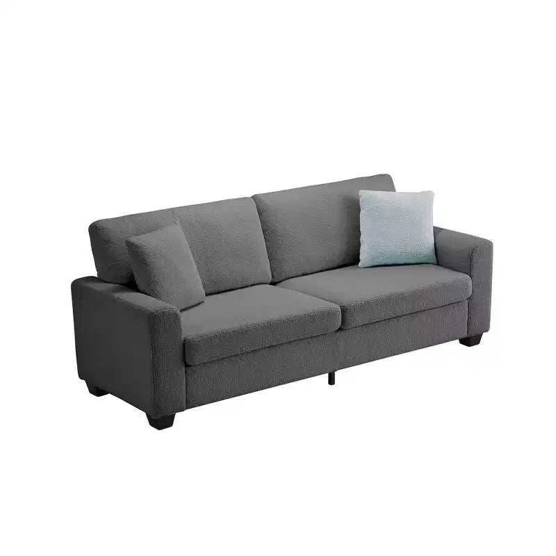 Canapé moderne de 211 cm, canapé 3 places avec accoudoirs larges, canapé profond, canapé rembourré confortable pour salon, chambre, bureau