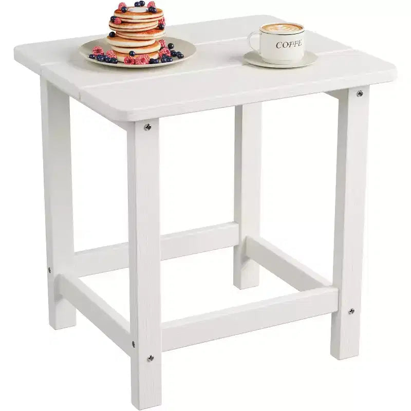 Table d'appoint d'extérieur carrée en PEHD - Table de bout de patio Adirondack durable pour la plage, le porche - Résistante aux intempéries et facile à assembler