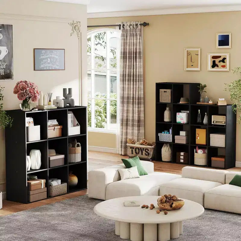 JIONJOY Étagère de rangement 8 cubes avec panneaux arrière amovibles Bibliothèque ouverte extra-longue et robuste de 121,2 cm, Étagère de présentation multi-pièces