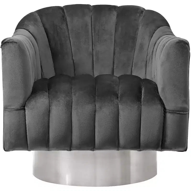 Meridian Furniture, fauteuil d'appoint en velours Farrah