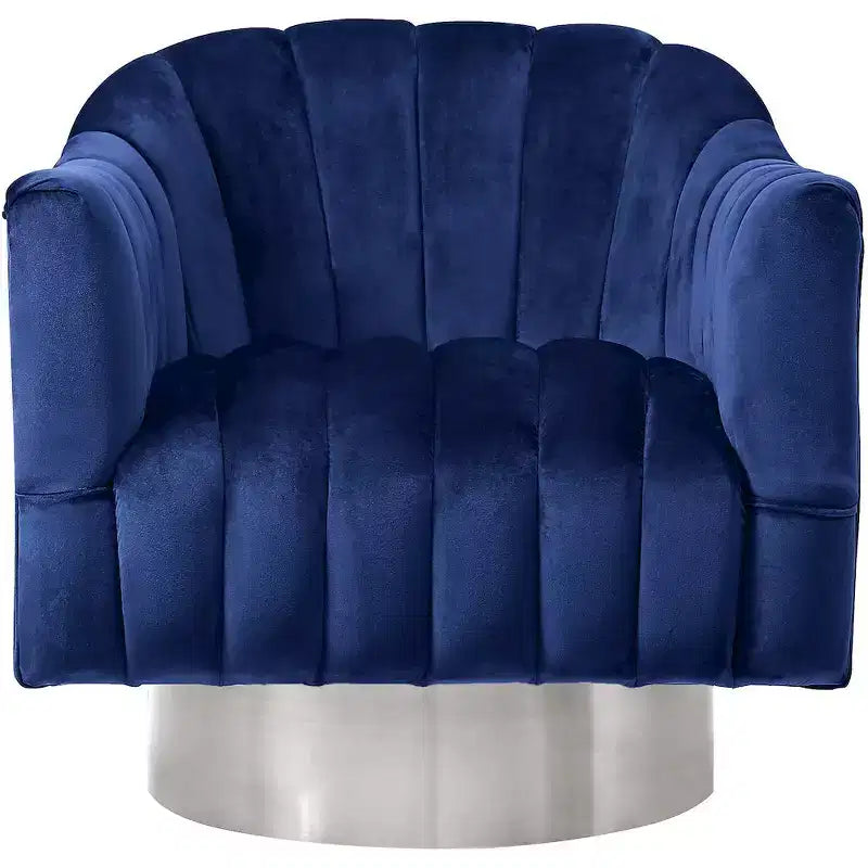 Meridian Furniture, fauteuil d'appoint en velours Farrah